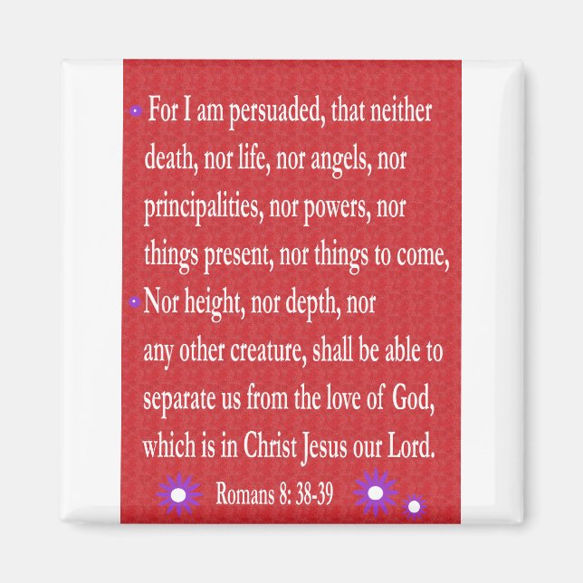 Romans 8: 38-39 magnet (Front)