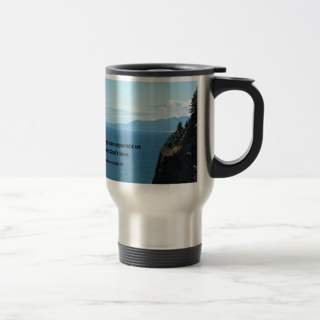 Romans 8:38-39 Nothing can separate us.... Travel Mug (Right)