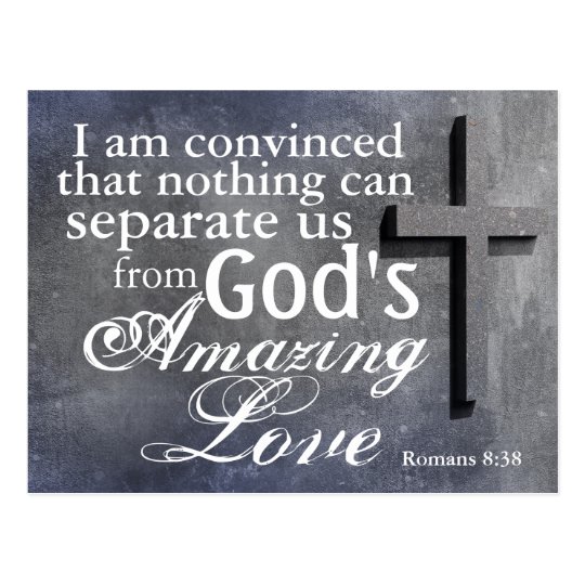 Romans 838 God's Love Bible Verse Postcard