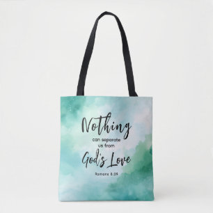 Romans 8:39 God's Love Bible Verse Christian Tote Bag