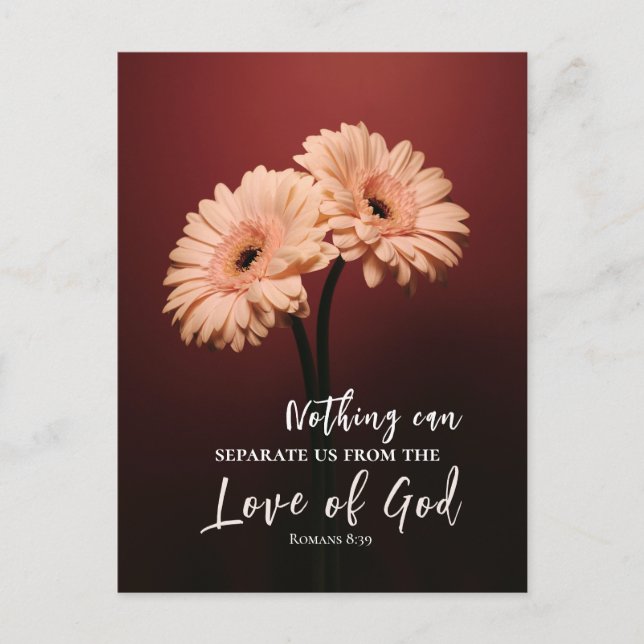 Romans 8 39 Love of God Christian Bible Verse Postcard (Front)