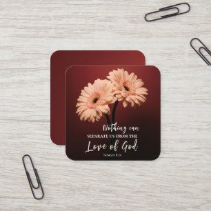 Romans 8 39 Love of God Christian Bible Verse Square Business Card