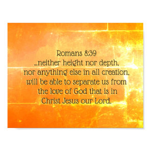 Romans 8:39 The love of God in Christ Jesus, Bible Poster