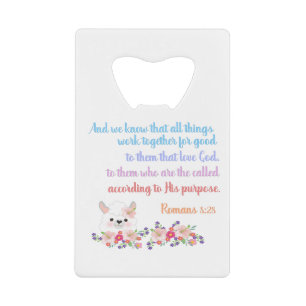 Romans 8 Bible Verse Design Credit Card Bottle Opener