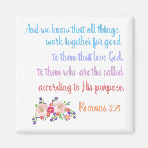 Romans 8 Bible Verse Design Magnet