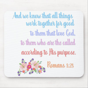 Romans 8 Bible Verse Design Mouse Pad