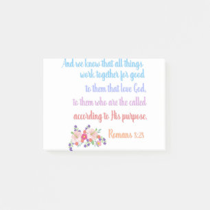 Romans 8 Bible Verse Design Post-it Notes