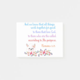 Romans 8 Bible Verse Design Post-it Notes
