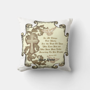 Romans Eight 28 Throw Pillow