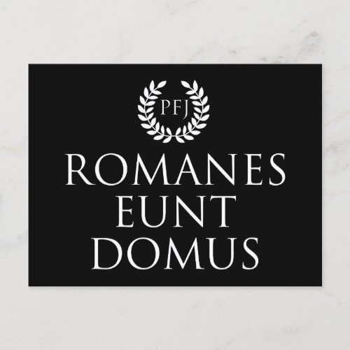 Romans Go Home Postcard