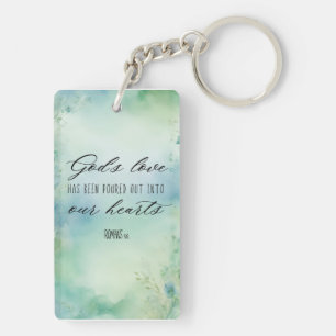 Romans God's Love Has Been Poured Into Our Hearts Keychain