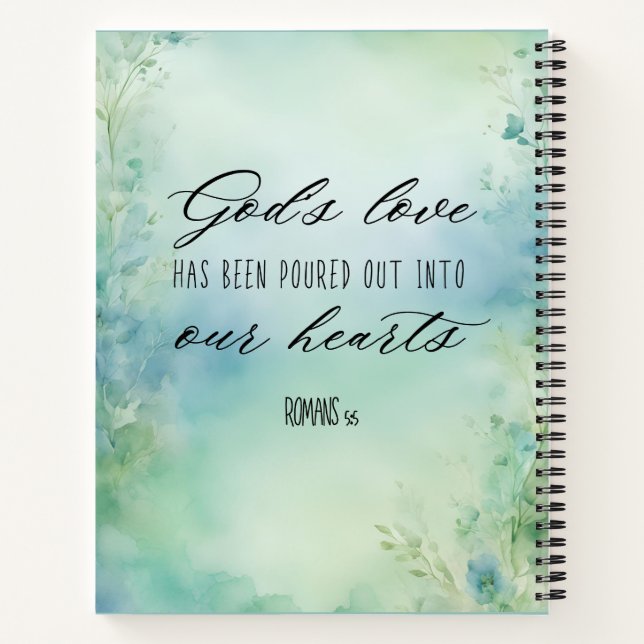 Romans God's Love Has Been Poured Into Our Hearts Notebook (Back)