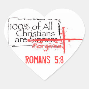 Romans Heart Sticker