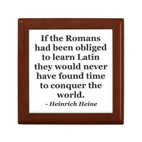 Romans learn Latin Quote Gift Box