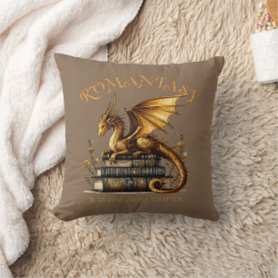 Romantasy Dragon Books Just one more chapter Throw Pillow