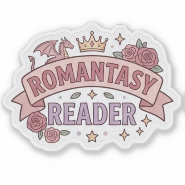 Romantasy Reader - book lover reading Sticker (Front)