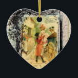 Romantic 18th Century Vintage Style Christmas Ceramic Ornament<br><div class="desc">18th century vintage style art design.  Romantic Christmas ornament gift.</div>