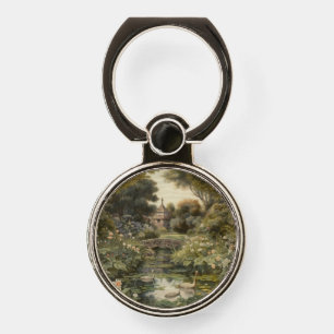 Romantic 19th Century British Lake Scene Phone Ring Stand
