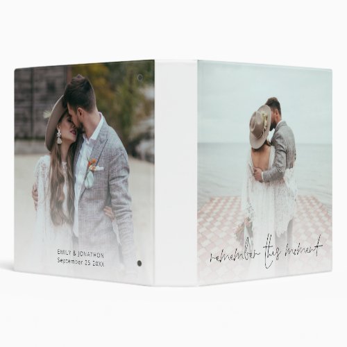 Romantic 2 Photos Remember This Moment Name Date 3 Ring Binder