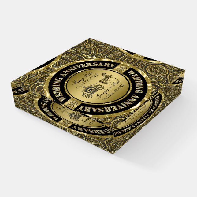 Romantic 50th Wedding Anniversary-Horse & Carriage Paperweight (Angled)