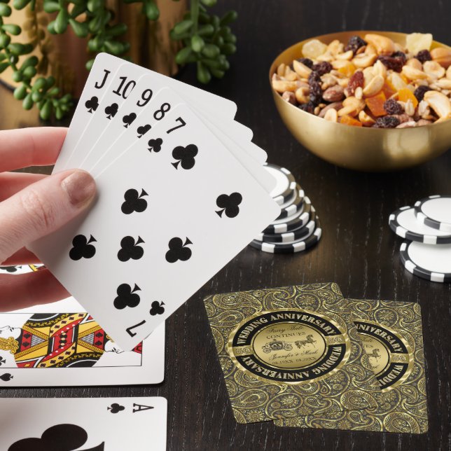Romantic 50th Wedding Anniversary-Horse & Carriage Poker Cards (In Situ)