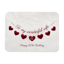 Romantic 60th Birthday Red Heart Bunting wife