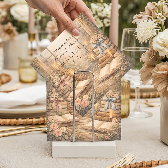 Romantic A New Chapter Bridal Shower Napkins (Creator Uploaded)