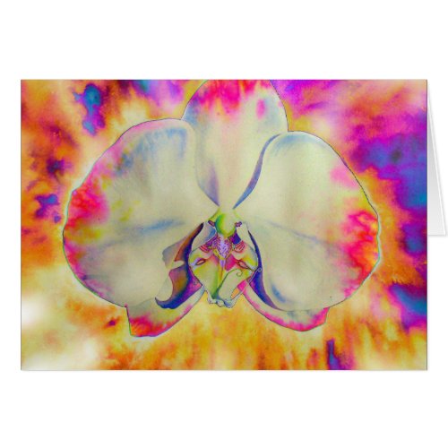 Romantic abstract orchid watercolor painting