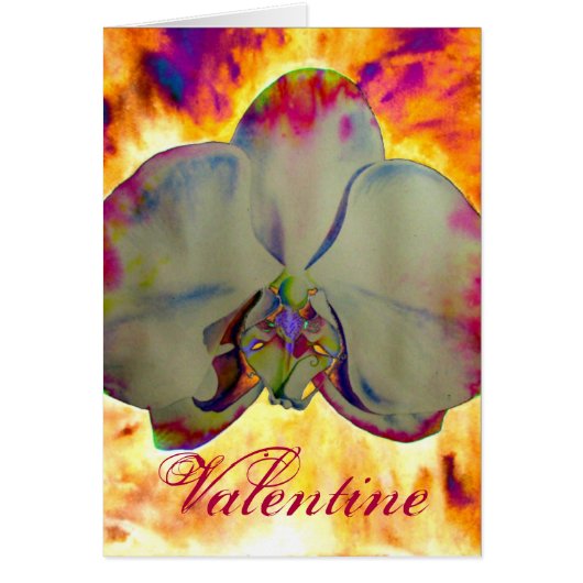 Romantic abstract orchid watercolor painting (Front)