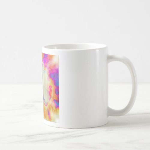 Romantic abstract orchid watercolor painting coffee mug