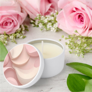 Romantic Abstract Pink Candle – Elegant Wedding & Mini Candle Favors