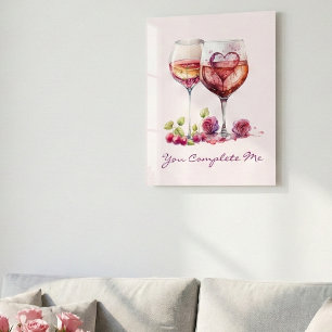 Romantic Acrylic Wall Art – You Complete Me