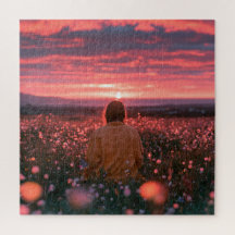 Romantic Aesthetic Decor Horizon Setting Sun