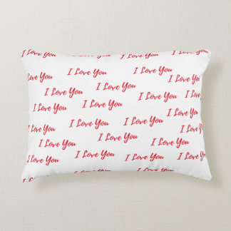 Romantic Almofada I Love You Accent Pillow