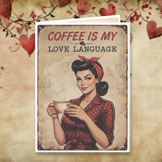 Romantic and Cute I love you | Coffee Humor Card