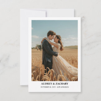 Romantic and Emotional Text, Photo Save The Date