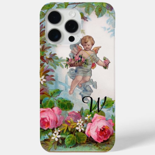 ROMANTIC ANGEL GATHERING PINK ROSES AND FLOWERS iPhone 15 PRO MAX CASE