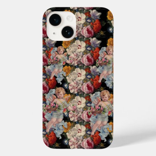 ROMANTIC ANGEL GATHERING PINK ROSES AND FLOWERS Case_Mate iPhone 14 CASE
