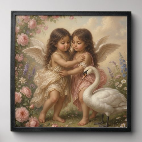 romantic angel nursery decor || peel & stick tile