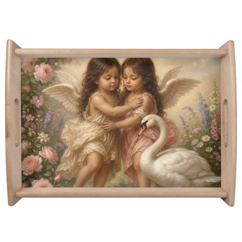 romantic angel nursery decor || serving tray