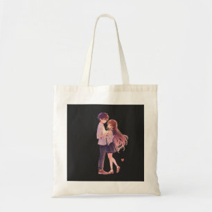 Romantic Anime Couple - Cute Aesthetic Lovers Art  Tote Bag