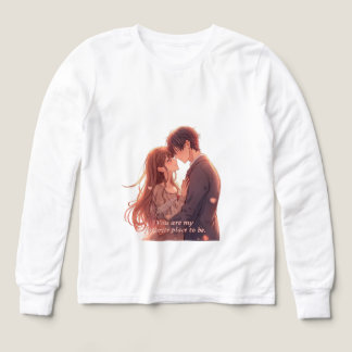 Romantic Anime Couple - Valentine's Day Aesthetic Tri-Blend Shirts