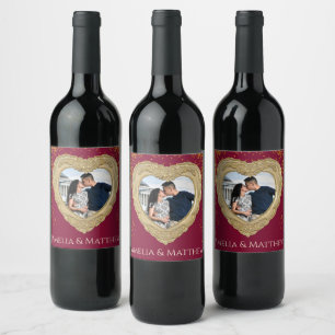 Romantic Anniversary, Engagement, Wedding, Love Wine Label