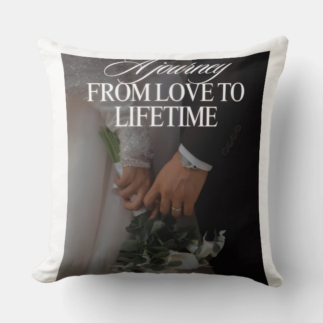  Romantic Anniversary Gift Cushion - Elegant Coupl (Front)