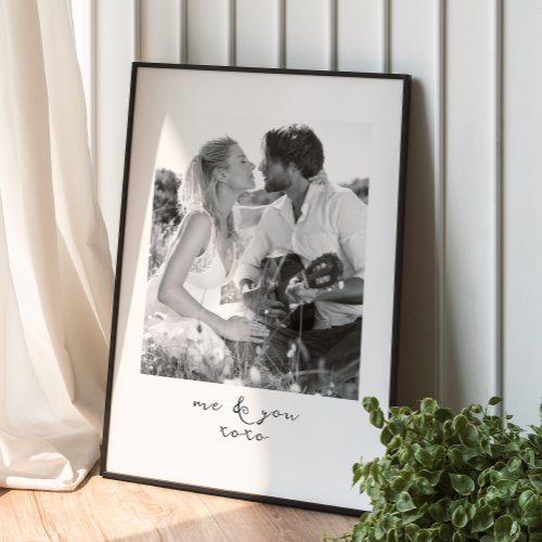 Romantic Anniversary Personalized Message Photo Poster