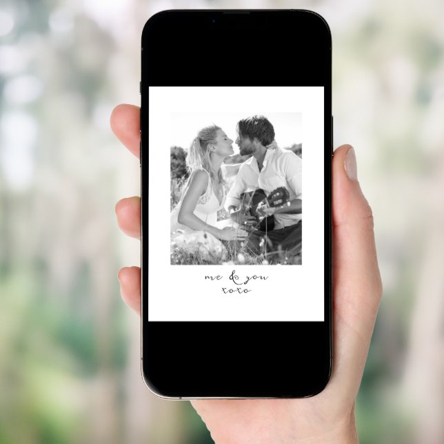 Romantic Anniversary Personalized Message Photo Poster (Front Digital)