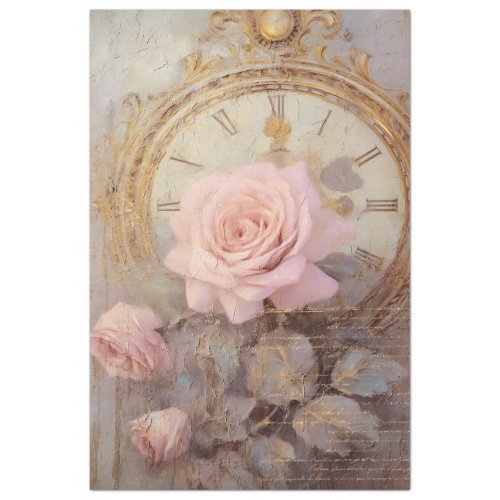 Romantic Antique Pink and Gold Design Series 18 Tissue Paper