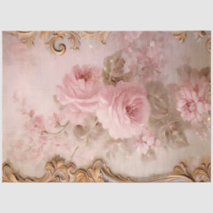 Romantic Antique Pink and Gold Design Series 2 Tissue Paper