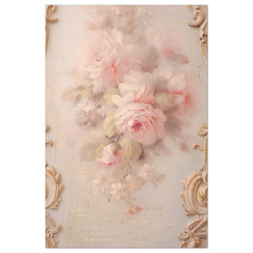 Romantic Antique Pink and Gold Design Series 3 Tissue Paper