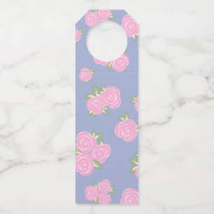 Romantic Antique Rose Design Bottle Hanger Tag
